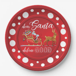 Prato De Papel Placa de design de Natal engraçada