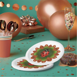 Prato De Papel Placa de festa com joanilha em pétalas vermelhas e