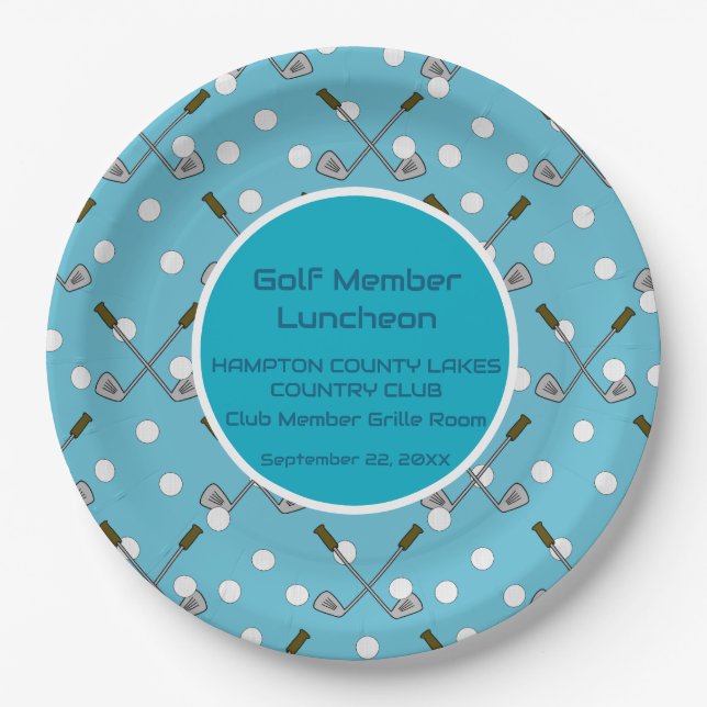 Prato De Papel Placa de Grupo de Eventos Especial do Membro Golf (Frente)