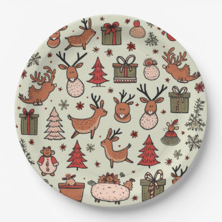 Prato De Papel placa de natal