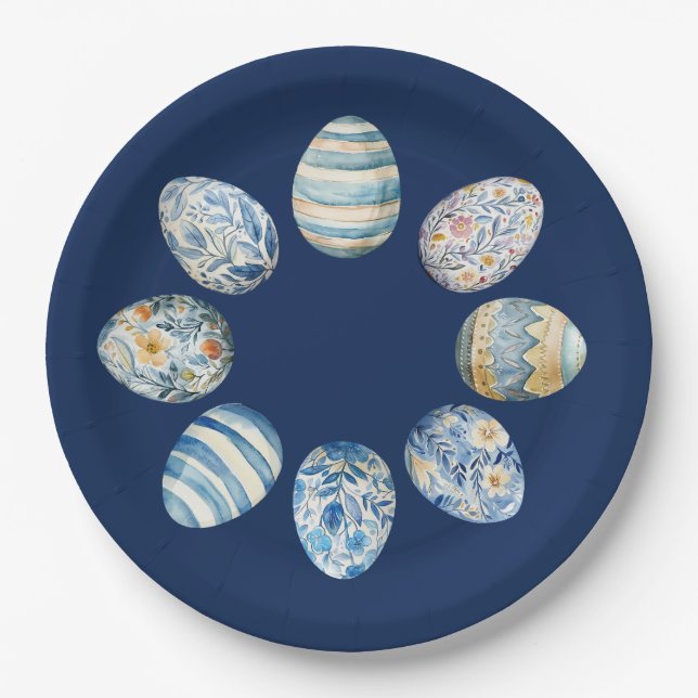 Prato De Papel Placa de Ovo de Páscoa (Frente)