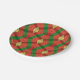 Prato De Papel Placa de papel Afro-Pop Geométrico