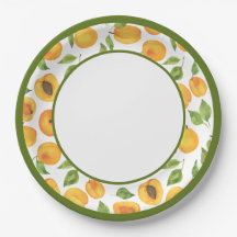 Placa de Papel Apricot Amarelo Botânico