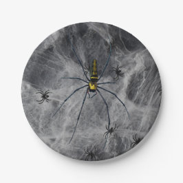 Prato De Papel Placa de Papel Aranha Halloween