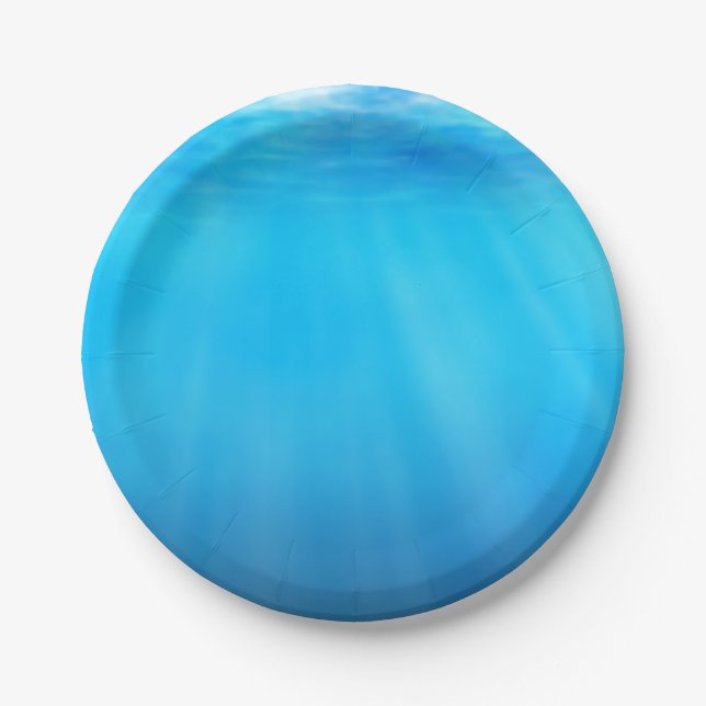 Prato De Papel Placa de papel azul marinho (Frente)