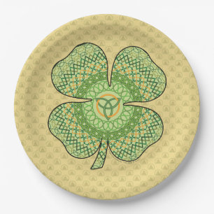 Prato De Papel Placa de Papel Celular Shamrock