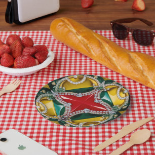 Prato De Papel Placa de papel com Design de Cores de Los Angeles