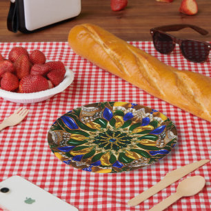 Prato De Papel Placa de papel com Design de cores do Brasil