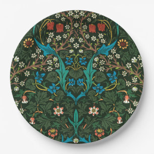 PRATO DE PAPEL PLACA DE PAPEL COM DESIGN WILLIAM MORRIS "TULIPS"