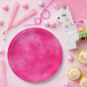 Prato De Papel Placa de papel com efeito de nuvem magenta