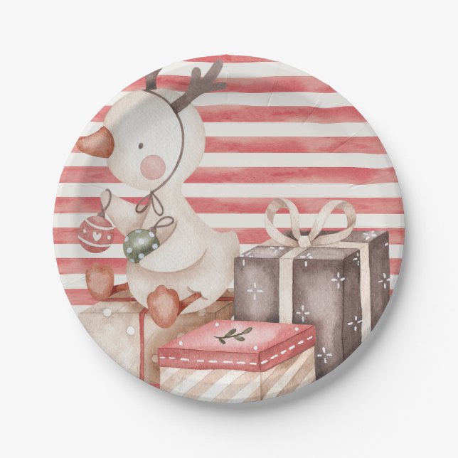 Prato De Papel Placa de papel com pata d'água (Frente)