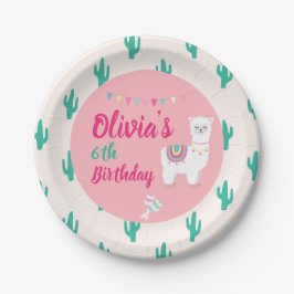 Prato De Papel Placa de papel cor-de-rosa do lama