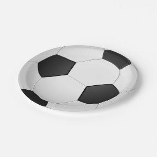 Prato De Papel Placa de papel da ilustração do futebol da bola