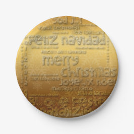 Prato De Papel Placa de papel da Navidad de Natal Internacional d