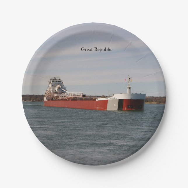 Prato De Papel Placa de papel da República do excelente (Frente)