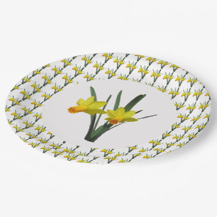 Prato De Papel Placa de Papel - Daffodils