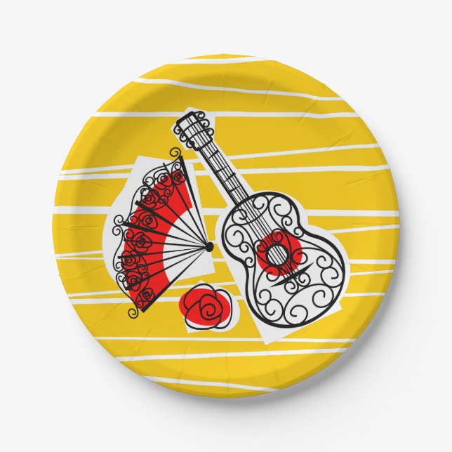 Prato De Papel Placa de papel das Souvenirs espanholas (Frente)