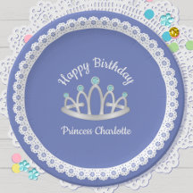 Placa de papel de aniversário da Princesa lavanda