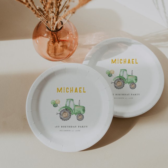 Prato De Papel Placa de Papel de Aniversário de Qualquer Idade (Criador carregado)