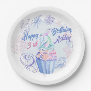 Prato De Papel Placa de Papel de Aniversário para Cupcake de Caud