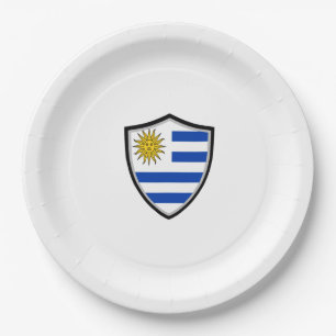 Prato De Papel Placa de papel de bandeira do escudo uruguaio