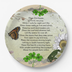 Prato De Papel Placa de papel de bênção irlandesa House
