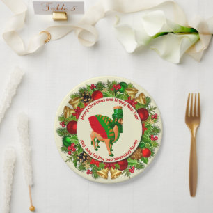 Prato De Papel Placa de Papel de Celebração de Natal