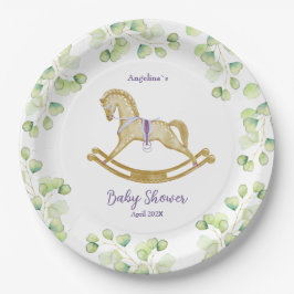 Prato De Papel Placa de papel de chá de fraldas com um padrão enc