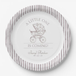 Prato De Papel Placa de papel de Chá de fraldas de Toile Neutra