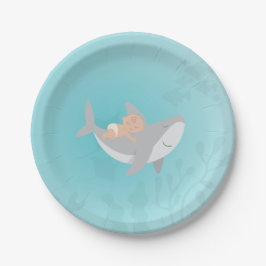 Prato De Papel Placa de papel de Chá de fraldas de tubarão doce