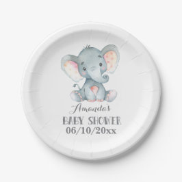 Prato De Papel Placa de papel de Cinza de elefante