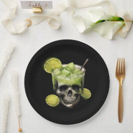 Prato De Papel Placa de papel de coquetel do Halloween Spooktail