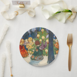 Prato De Papel Placa de papel de Feriado de Arte de Anjo de natai