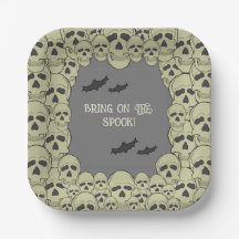 Placa de papel de festas de Halloween, escarnecida