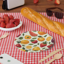 Placa de papel de fruta