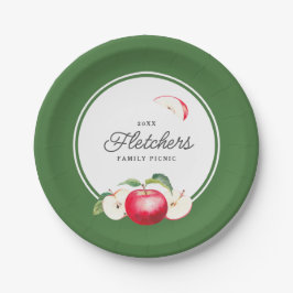 Prato De Papel Placa de papel de Maçãs Vermelhas Botânicas