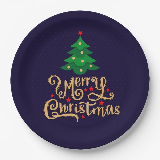 Prato De Papel Placa de Papel de Natal (Frente)