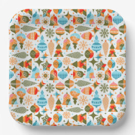 Prato De Papel Placa de Papel de Natal Moderna