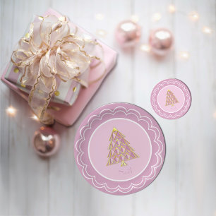 Prato De Papel Placa de papel de nó Joyoux rosa
