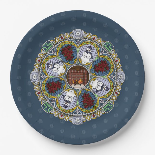 Prato De Papel Placa de Papel de Nouveau de inverno (Frente)