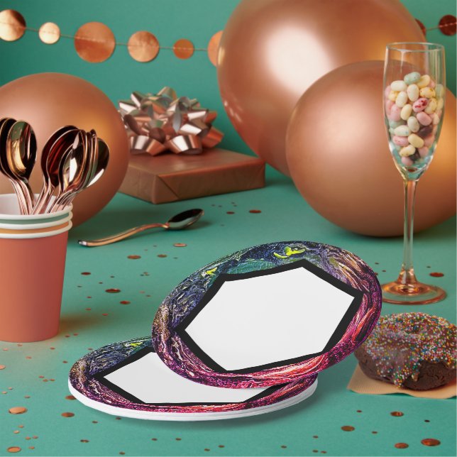 Prato De Papel Placa de papel de Partido Janto Moderno do rico (Múltiplo)