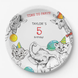 Prato De Papel Placa de papel do 5 Anniversário