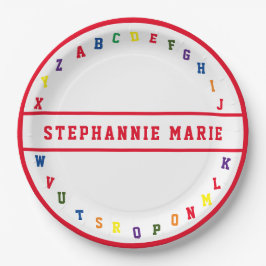 Prato De Papel Placa de papel do Chá de fraldas ABC