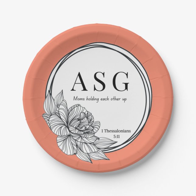 Prato De Papel Placa de papel do grupo de apoio à adoção (Frente)