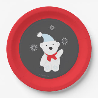 Prato De Papel Placa de papel do país das maravilhas do inverno