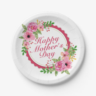 Prato De Papel Placa de papel do quadro feliz elegante do dia das