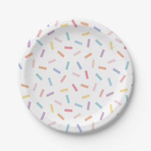 Prato De Papel Placa de papel do Rainbow Sprinkles