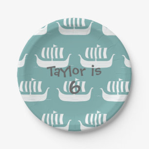 Prato De Papel Placa de papel dos navios de Viking