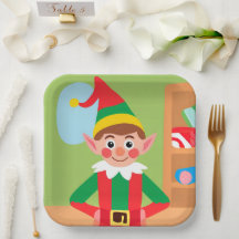 Placa de Papel Elf de Natal
