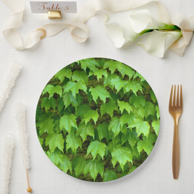 Prato De Papel Placa de Papel em Boston Ivy (Casamento)
